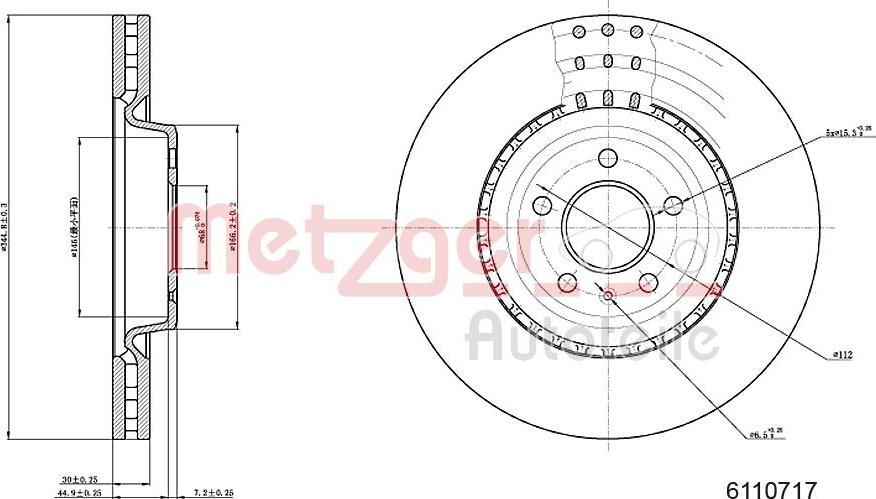 Metzger 6110717 - Bremžu diski ps1.lv