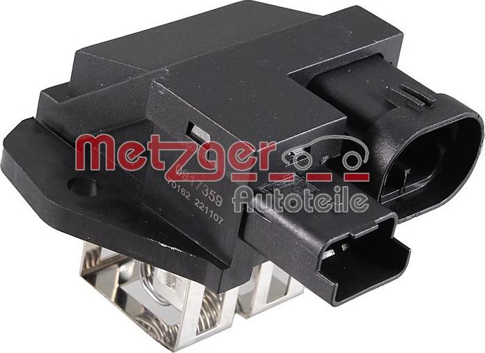 Metzger 0917359 - Papildus rezistors, Elektromotors-Radiatora ventilators ps1.lv