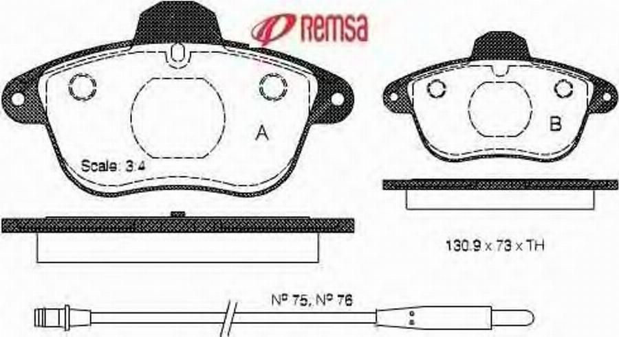 Metzger 040104 - Bremžu uzliku kompl., Disku bremzes ps1.lv