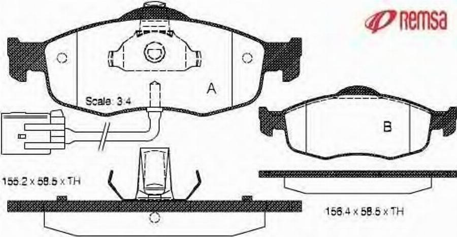 Metzger 043202 - Bremžu uzliku kompl., Disku bremzes ps1.lv