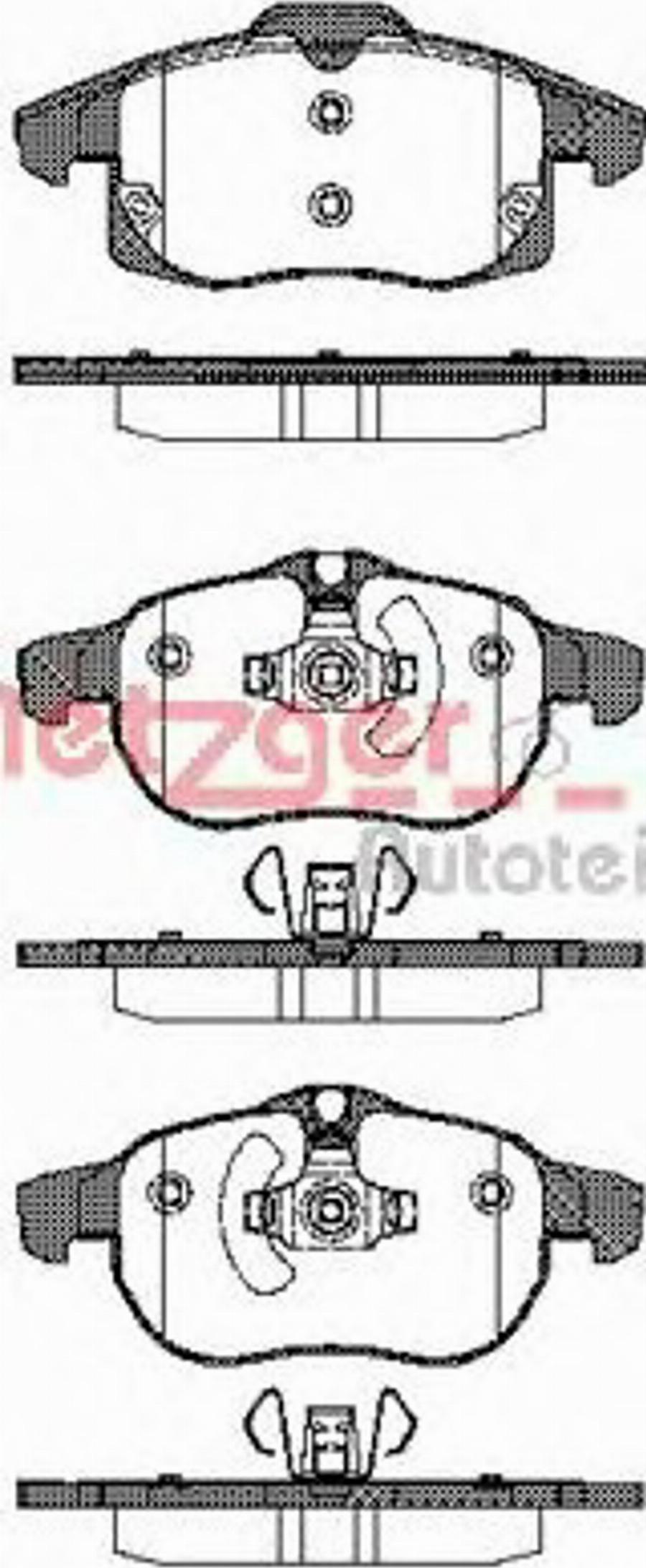 Metzger 088840 - Bremžu uzliku kompl., Disku bremzes ps1.lv