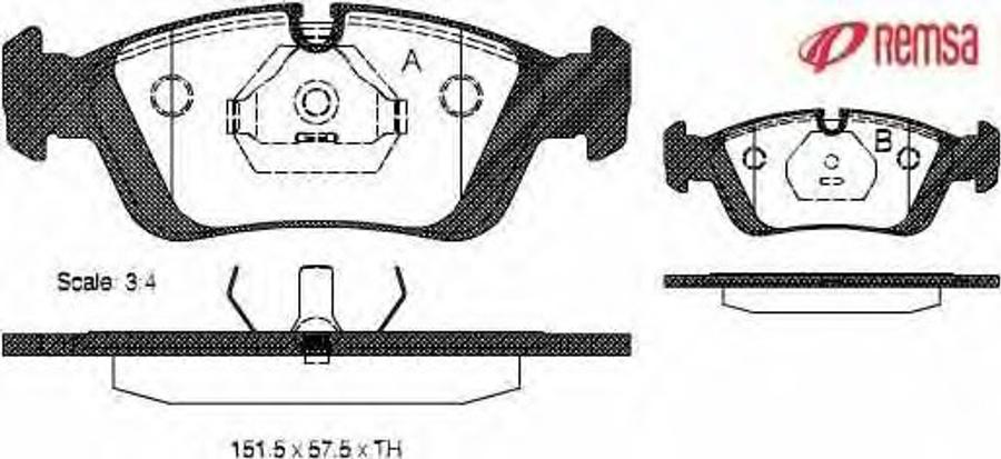 Metzger 038400 - Bremžu uzliku kompl., Disku bremzes ps1.lv