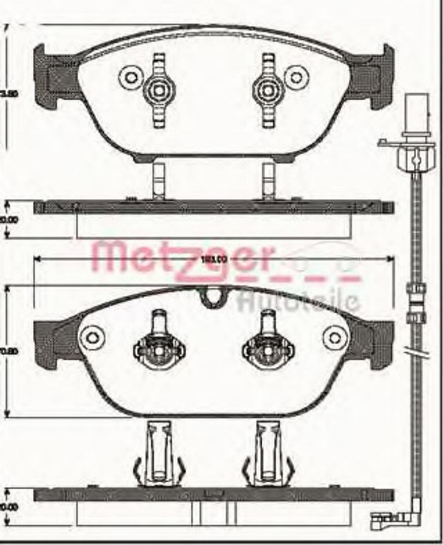 Metzger 1441.02 - Bremžu uzliku kompl., Disku bremzes ps1.lv