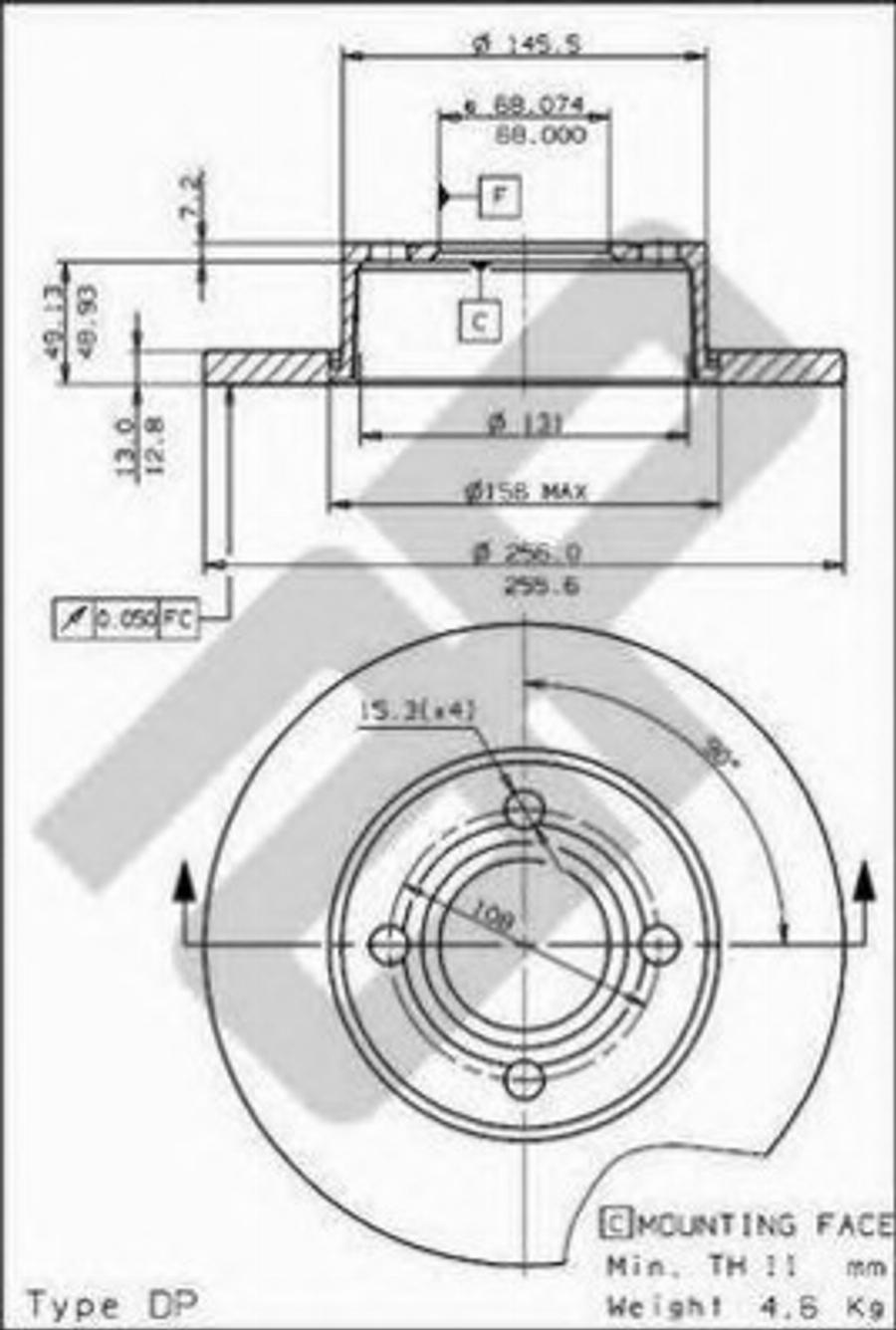 Metzger 14432 - Bremžu diski ps1.lv