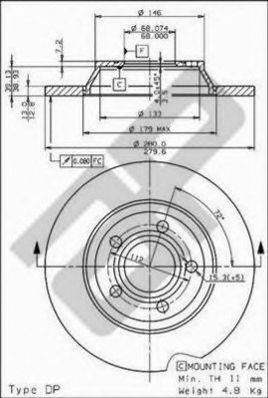 Metzger 14544 - Bremžu diski ps1.lv