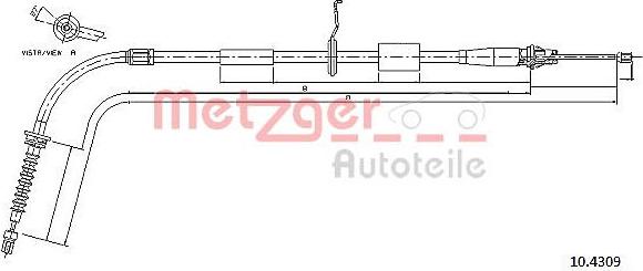 Metzger 10.4309 - Trose, Stāvbremžu sistēma ps1.lv