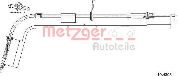 Metzger 10.4308 - Trose, Stāvbremžu sistēma ps1.lv