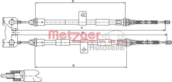 Metzger 11.5445 - Trose, Stāvbremžu sistēma ps1.lv