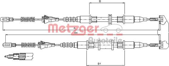 Metzger 11.5854 - Trose, Stāvbremžu sistēma ps1.lv