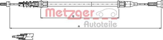 Metzger 11.5761 - Trose, Stāvbremžu sistēma ps1.lv