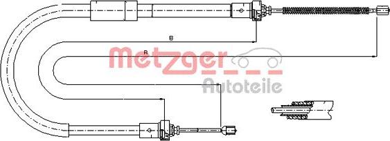 Metzger 11.6574 - Trose, Stāvbremžu sistēma ps1.lv