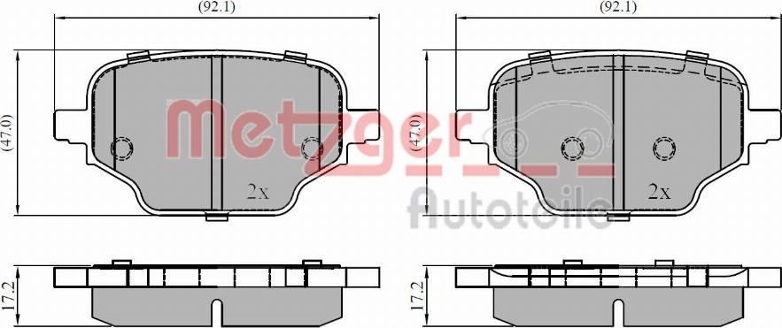 Metzger 1170943 - Bremžu uzliku kompl., Disku bremzes ps1.lv