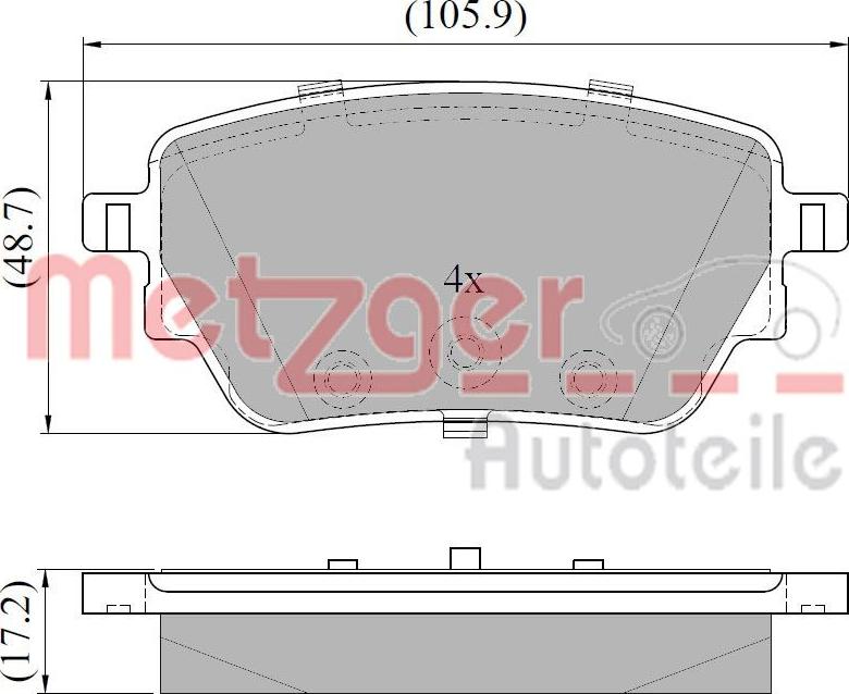 Metzger 1170957 - Bremžu uzliku kompl., Disku bremzes ps1.lv