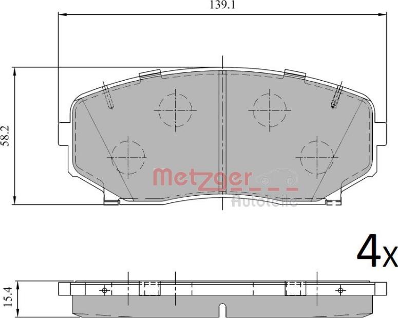 Metzger 1170966 - Bremžu uzliku kompl., Disku bremzes ps1.lv