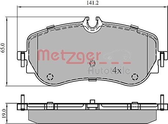 Metzger 1170905 - Bremžu uzliku kompl., Disku bremzes ps1.lv
