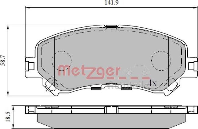 Metzger 1170908 - Bremžu uzliku kompl., Disku bremzes ps1.lv