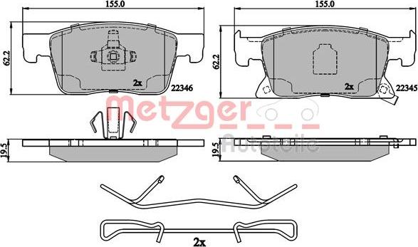 Metzger 1170903 - Bremžu uzliku kompl., Disku bremzes ps1.lv