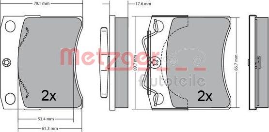 Metzger 1170490 - Bremžu uzliku kompl., Disku bremzes ps1.lv