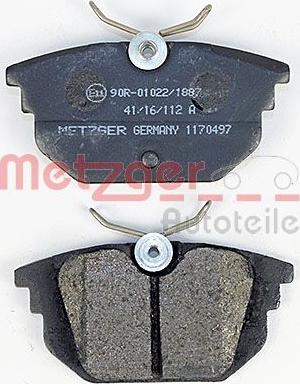 Metzger 1170497 - Bremžu uzliku kompl., Disku bremzes ps1.lv