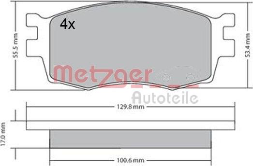 Metzger 1170441 - Bremžu uzliku kompl., Disku bremzes ps1.lv