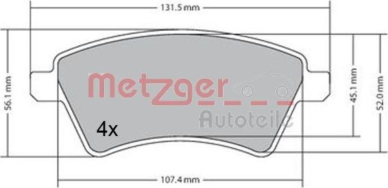 Metzger 1170442 - Bremžu uzliku kompl., Disku bremzes ps1.lv