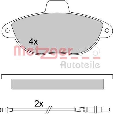 Metzger 1170455 - Bremžu uzliku kompl., Disku bremzes ps1.lv