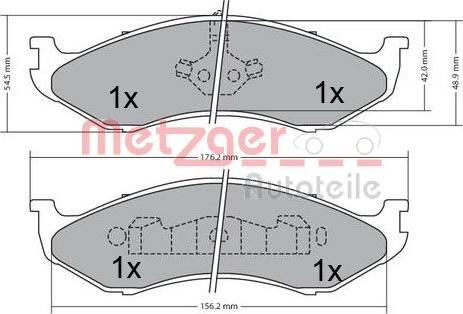 Metzger 1170452 - Bremžu uzliku kompl., Disku bremzes ps1.lv