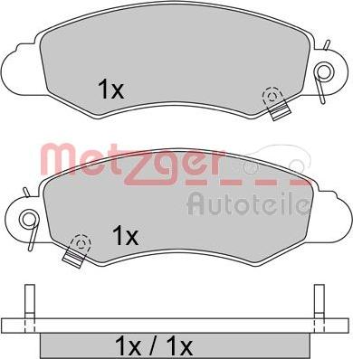 Metzger 1170457 - Bremžu uzliku kompl., Disku bremzes ps1.lv