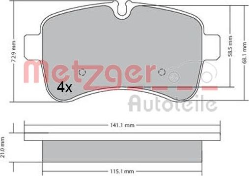 Metzger 1170466 - Bremžu uzliku kompl., Disku bremzes ps1.lv