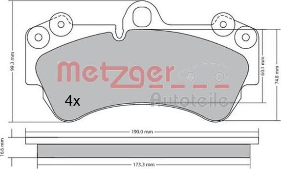 Metzger 1170405 - Bremžu uzliku kompl., Disku bremzes ps1.lv