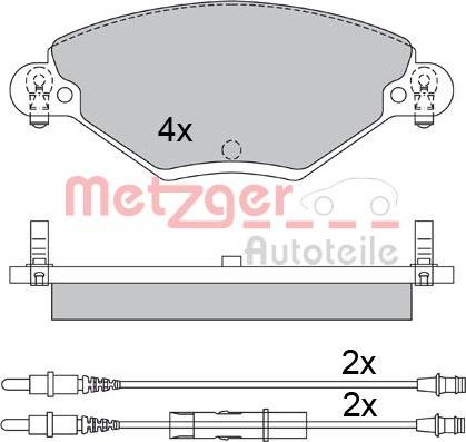 Metzger 1170419 - Bremžu uzliku kompl., Disku bremzes ps1.lv