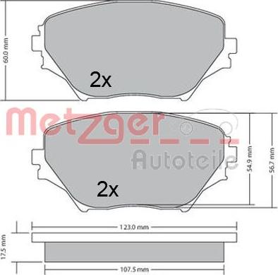 Metzger 1170418 - Bremžu uzliku kompl., Disku bremzes ps1.lv