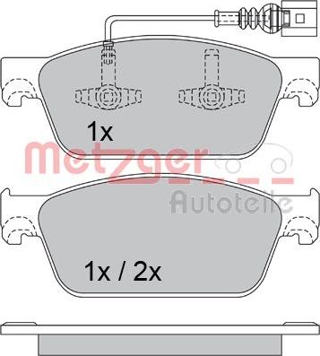 Metzger 1170484 - Bremžu uzliku kompl., Disku bremzes ps1.lv