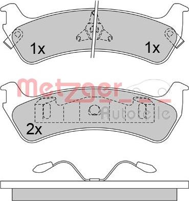 Metzger 1170434 - Bremžu uzliku kompl., Disku bremzes ps1.lv