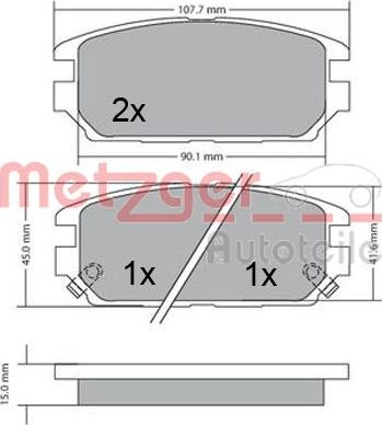 Metzger 1170475 - Bremžu uzliku kompl., Disku bremzes ps1.lv