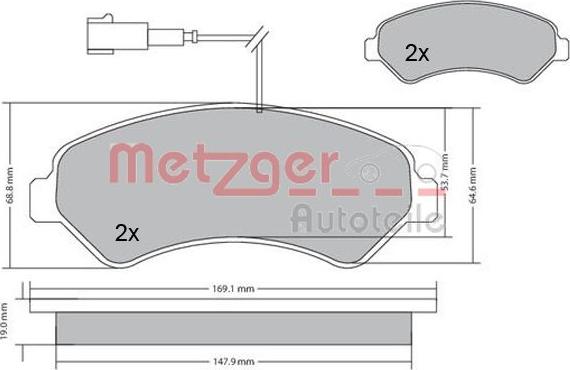 Metzger 1170591 - Bremžu uzliku kompl., Disku bremzes ps1.lv