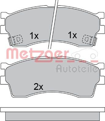 Metzger 1170548 - Bremžu uzliku kompl., Disku bremzes ps1.lv