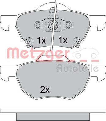 Metzger 1170558 - Bremžu uzliku kompl., Disku bremzes ps1.lv