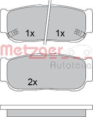 Metzger 1170557 - Bremžu uzliku kompl., Disku bremzes ps1.lv