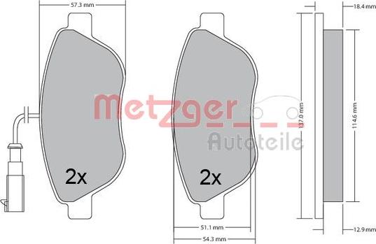 Metzger 1170504 - Bremžu uzliku kompl., Disku bremzes ps1.lv