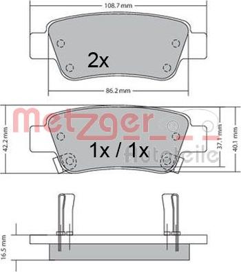 Metzger 1170508 - Bremžu uzliku kompl., Disku bremzes ps1.lv