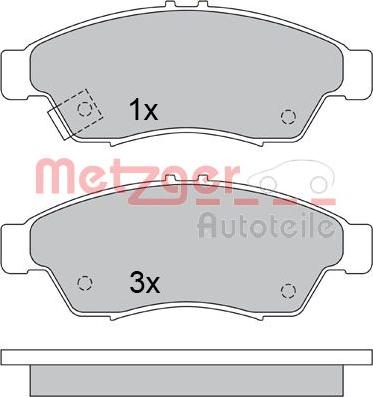 Metzger 1170584 - Bremžu uzliku kompl., Disku bremzes ps1.lv