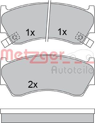 Metzger 1170580 - Bremžu uzliku kompl., Disku bremzes ps1.lv