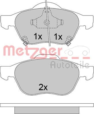 Metzger 1170587 - Bremžu uzliku kompl., Disku bremzes ps1.lv