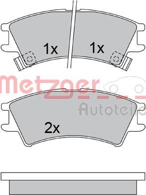 Metzger 1170535 - Bremžu uzliku kompl., Disku bremzes ps1.lv