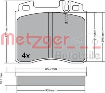 Metzger 1170530 - Bremžu uzliku kompl., Disku bremzes ps1.lv