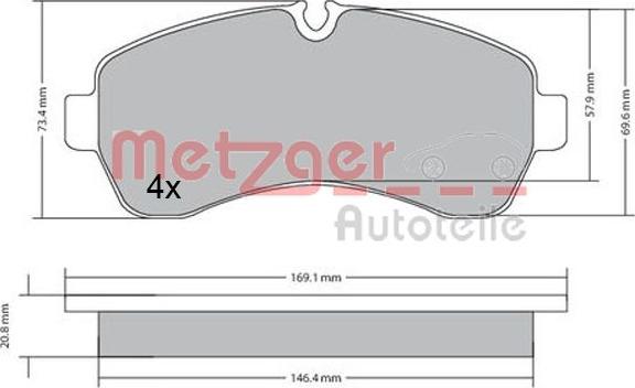 Metzger 1170521 - Bremžu uzliku kompl., Disku bremzes ps1.lv