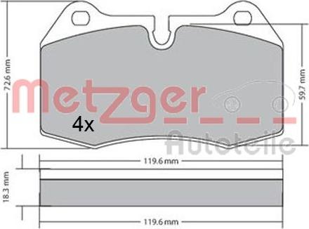 Metzger 1170577 - Bremžu uzliku kompl., Disku bremzes ps1.lv