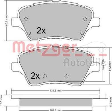 Metzger 1170640 - Bremžu uzliku kompl., Disku bremzes ps1.lv