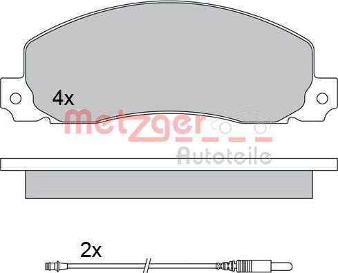 Metzger 1170659 - Bremžu uzliku kompl., Disku bremzes ps1.lv